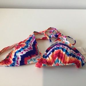 Swimsuit Bikini Top Large Ties,NWT Multicoors